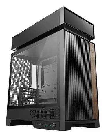 DEEPCOOL CL660 čierna, drevo / Počítačová skriňa / Midi-tower / ATX / Temperované sklo / ARGB