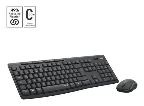 Logitech MK295 Silent Wireless grafitová / Sada klávesnice a myši / bezdrôtová / tichá / CH Central