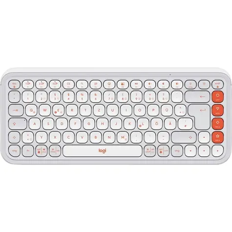 Logitech POP ICON Keys Off White / Klávesnica / nemecké rozloženie