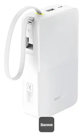 Baseus EnerFill FC51 Bipow2 Pre biela / Powerbanka / 20000 mAh / USB-C v tele / USB-C / USB-A / 22,5W
