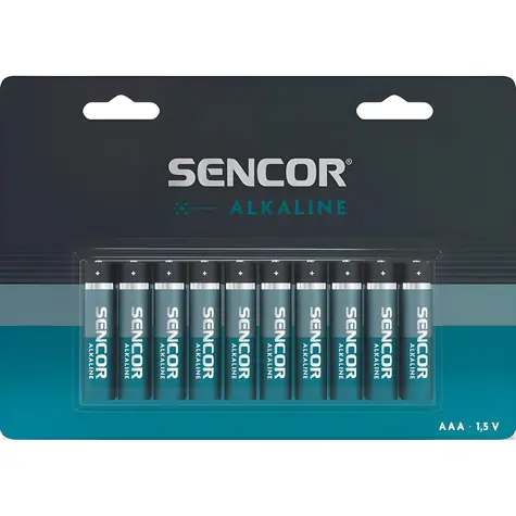 Sencor Alkalická batéria AAA 10 ks / Batéria / alkalická / jednorazová