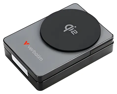 Verbatim Charge 'n' Go Qi2 sivá / Powerbanka / 10 000 mAh / USB-C PD 30W / Qi2 15W