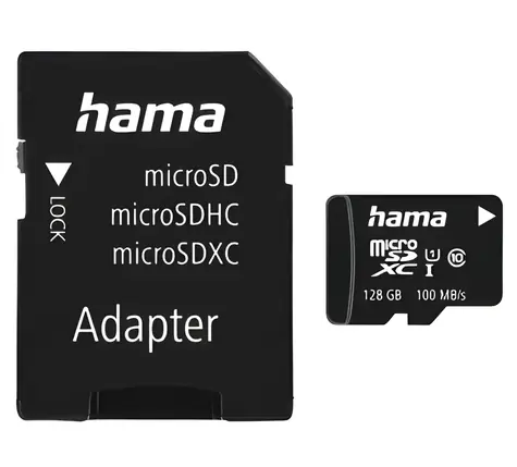 HAMA microSDXC 128 GB + adaptér / Pamäťová karta / Class 10 / UHS-I / 80 MB/s