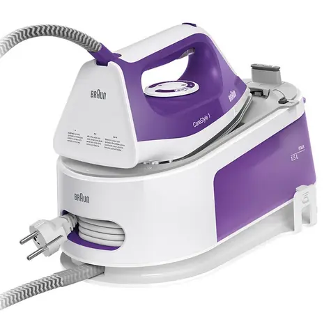 Braun CareStyle 1 IS 1014 VI biela-fialová / Parný generátor / 1,5 l / SuperCeramik / DoubleSteam
