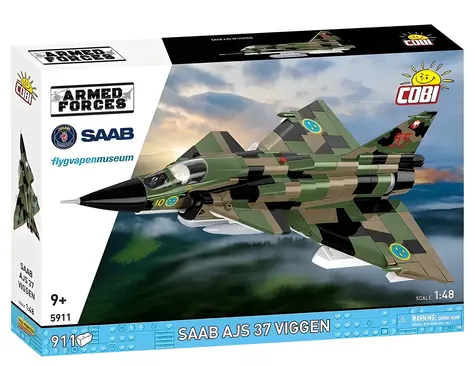 Cobi 5911 Saab AJS 37 Viggen / Stavebnica / 911 dielov / 1:48 / od 9 rokov