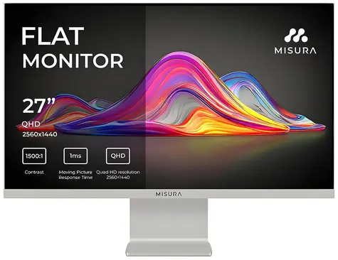 27" Misura VIVA P26M2741QKAS01 mesačne strieborná / LED / IPS / 2560x1440 QHD / 1ms / 1500:1 / 350 cd/m2 / HDMI+DP+USB-C