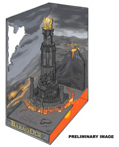 Revell Tiny Adventures Barad-Dur / Book Nook / drevená stavebnica / LED osvetlenie / Pán prsteňov / od 14 rokov