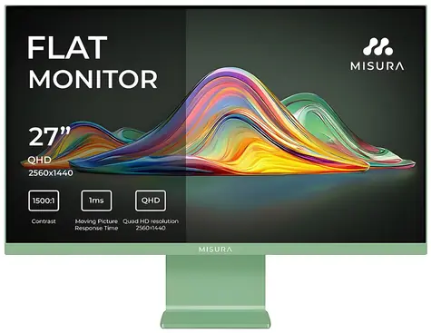 27" Misura VIVA P26M2741QKAP01 pistáciovo zelená / LED / 2560x1440 / IPS / 1ms / 350 cd/m2 / HDMI / DP / USB-C