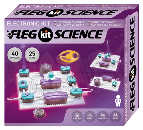 Boffin Fleg Science / Elektronická stavebnica / 25 súčiastok / 40 projektov / od 8 rokov