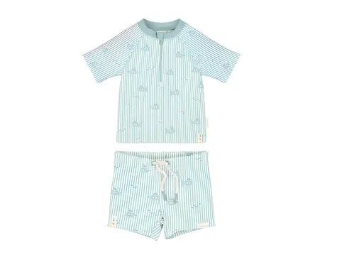 Little Dutch Ocean Adventure veľ. 74/80 / Detské plavky / krátky rukáv / 2-dielne / 94% recyklovaný nylon