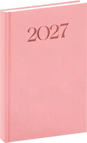 NOTIQUE Biella 2027 ružový / Denný diár / 15 × 21 cm