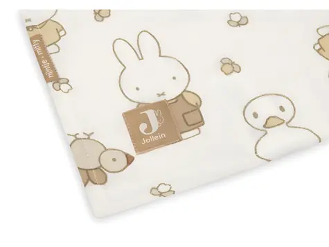 Jollein Miffy Family Farm 115 × 115 cm / Zavinovacie plienky / 2 ks / 100% bavlnený mušelín