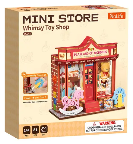 Robotime Miniatúra mini Hračkárstvo / 3D drevená skladačka / 81 dielikov / od 14 rokov