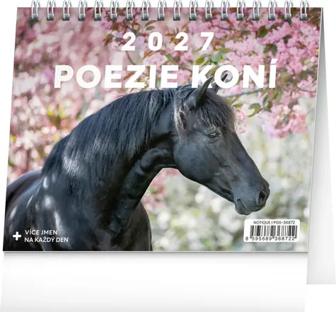NOTIQUE Poézia koní 2027 / Stolný kalendár / 16,5 × 13 cm