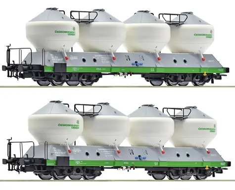 Roco 6600237 Sada 2 silo vozidiel Uacs ČD V / Sada nákladných vozidiel / H0 (1:87) / dĺžka 332 mm / od 14 rokov