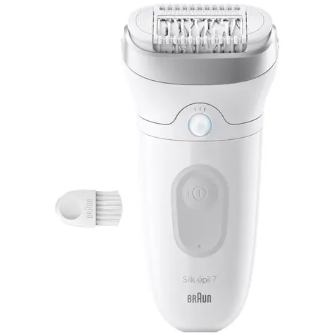 Braun SE7-000 Silk-épil 7 strieborná / Epilátor / 40 pinziet / 2 rýchlosti / Wet&Dry / 40 min prevádzka