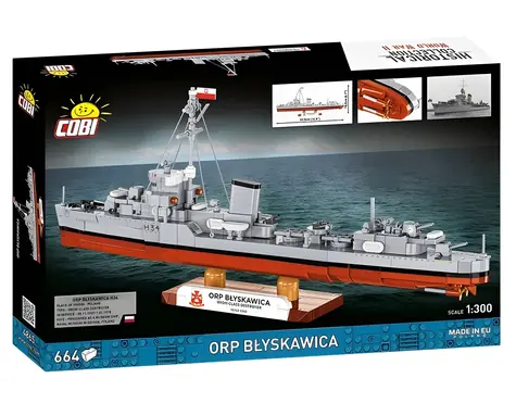 Cobi 4865 ORP Błyskawica / Stavebnica / 1:300 / 664 kociek / od 9 rokov
