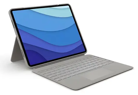 Logitech Combo Touch piesková / Puzdro s klávesnicou / iPad Air 11" (2024) / AZERTY / podsvietenie / trackpad