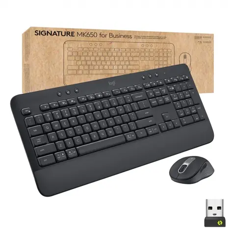 Logitech Signature MK650 Combo for Business grafitová / Klávesnica + myš / CH layout / Bluetooth