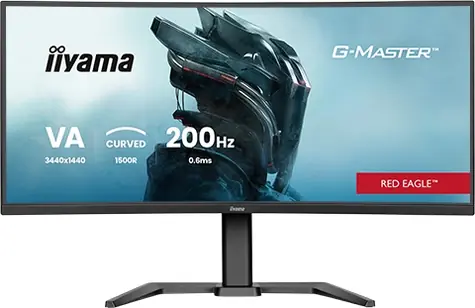 34" Iiyama G-Master Red Eagle GCB3484WQSU-B2 čierna / Herný monitor / Curved VA / 3440x1440 / 21:9 / 0.4ms / HDMI+DP