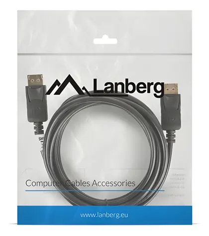 Lanberg CA-DPDP-10CC-0030-BK čierna / Kábel DisplayPort / 3 m / 4K / DP 1.2