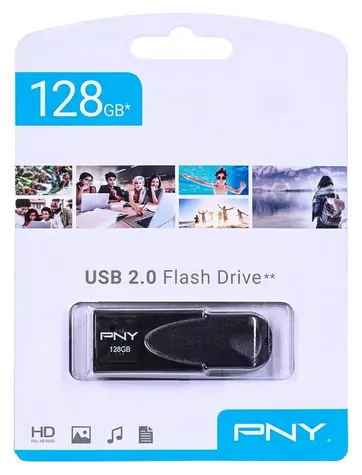 PNY Attaché 4 čierna / Flash disk / 128 GB / USB 2.0
