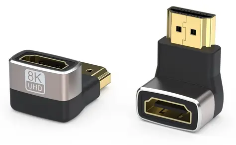 PremiumCord Adaptér HDMI AF/M / Redukcia / zahnutá 90° / 8K/60Hz / 4K/120Hz