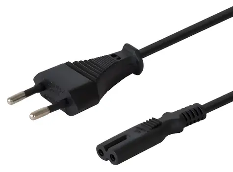 Savio CL-97 čierna / Napájací kábel / 2pin / 1,2 m