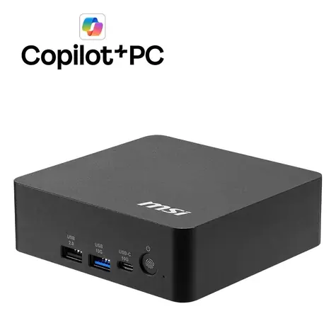 MSI Cubi NUC AI+ 3MG-002EU čierna / Intel Core Ultra 9 386H / 32GB DDR5 / 1TB SSD / 2x 2,5G LAN / Wi-Fi 7 / W11P
