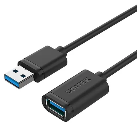 Unitek Y-C458GBK čierna / Predlžovací kábel USB-A / USB 3.2 Gen 1 / 5 Gbit / s / 1.5 m
