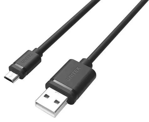 Unitek Y-C434GBK / Kábel USB-A (M) - Micro-USB B (M) / USB 2.0 / 1,5 m / čierna