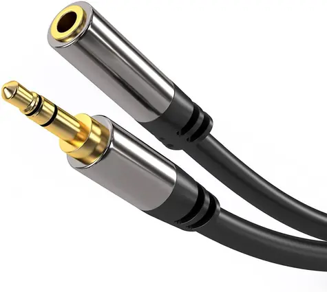 PremiumCord HQ Jack 3,5mm - Jack 3,5mm M/F 1,5m / Predlžovací kábel / stereo / tienený / pozlátené konektory