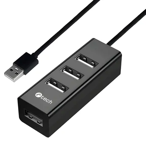C-tech UHB-U2 čierna / USB hub / 4X USB 2.0