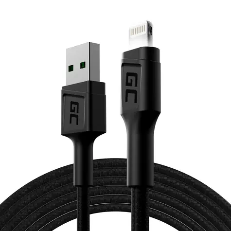 Green Cell GC Ray KABGC12 čierna / Dátový kábel / USB-A - Lightning / 2 m