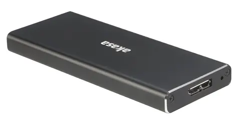 Akasa AK-ENU3M2-BK čierna / Externý rámček na M.2 SATA SSD / USB 3.2 Gen 1 / 5 Gbps