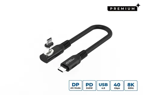MicroConnect USB-C - USB-C čierna / Kábel / 0,15 m