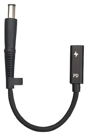 CoreParts USB-C na 7,4 x 5 mm čierna / Napájací adaptér pre HP notebooky / Výstup 2,5 A