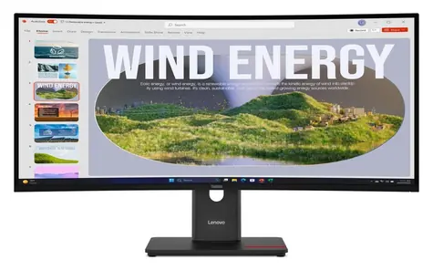 34" Lenovo ThinkVision T34Wd-40 čierna / Monitor / VA / 3440 x 1440 / 21:9 / 120 Hz / HDMI / DP