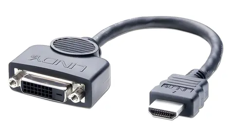 Lindy HDMI - DVI-D čierna / Redukcia / 0,2 m