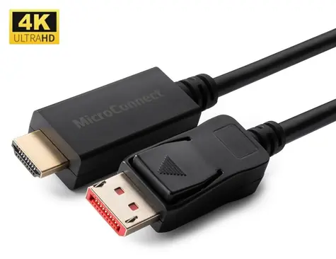 MicroConnect DisplayPort 1.4 - HDMI čierna / Prepojovací kábel / 3 m / 4K / 60 Hz