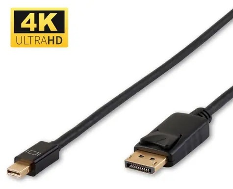 MicroConnect kábel Mini DisplayPort (M) - DisplayPort (M) 2m čierna / 4K