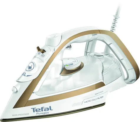 TEFAL FV8042 Puregliss biela, bronzová / Naparovacia žehlička / 3000 W / 50 g/min / AirGlide