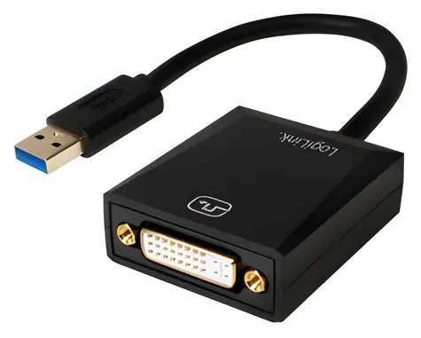 LogiLink USB 3.0 - DVI čierna / Adaptér / 1920×1080