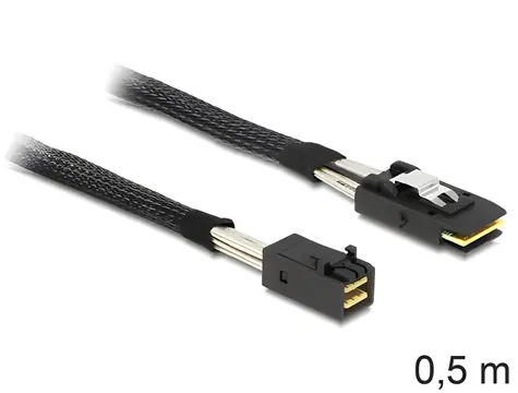 DeLock / Kábel SAS / Mini SAS HD SFF-8643 / Mini SAS 36-pin SFF-8087 / 0,5 m