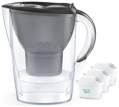 Brita Marella grafitová + 3 filtre / Filtračné kanvice na vodu / 2,4 l / filter: Maxtra Pro Pure Performance