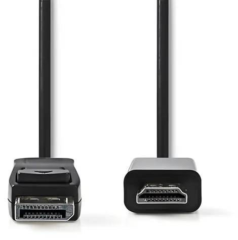 Nedis CCGB37100BK20 čierna / Kábel DisplayPort - HDMI / DisplayPort zástrčka - HDMI konektor / 2 m