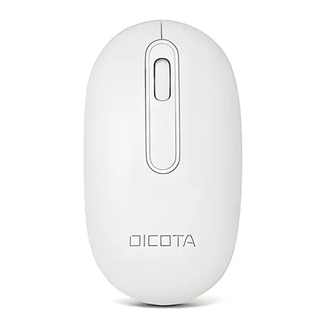 Dicota Desktop biela / Bezdrôtová myš / Bluetooth + 2,4 GHz RF / dobíjacie batérie / 1600 DPI / USB-C nabíjanie