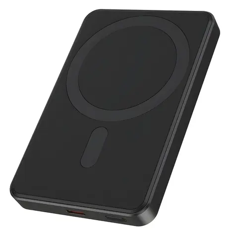 Gembird PB05-WPC15M-01 čierna / Powerbanka / 5 000 mAh / 15 W bezdrôtové nabíjanie / USB-C / Power Delivery 20 W