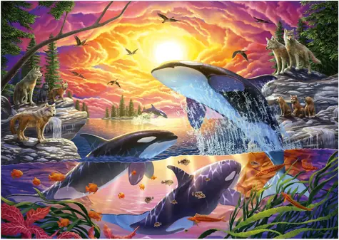 Educa Puzzle Kosatky a vlci / 4000 dielikov