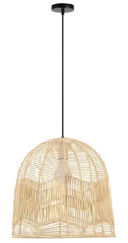 Immax BOHO PELO / Závesné svietidlo / D50 cm / E27 / prírodný ratan